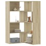 Estantería de esquina 4 niveles madera roble Sonoma 85x85x140cm en Librerías y estanterías | Comprar online en Foru.es