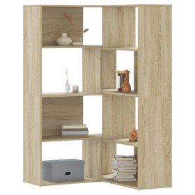 Estantería de esquina 4 niveles madera roble Sonoma 85x85x140cm en Librerías y estanterías | Comprar online en Foru.es