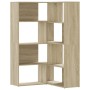 Estantería de esquina 4 niveles madera roble Sonoma 85x85x140cm en Librerías y estanterías | Comprar online en Foru.es