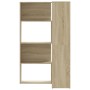 Estantería de esquina 4 niveles madera roble Sonoma 85x85x140cm en Librerías y estanterías | Comprar online en Foru.es