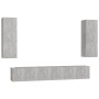 Juego de muebles de salón 5 piezas gris hormigón de vidaXL, Muebles TV - Ref: Foro24-3079063, Precio: 178,00 €, Descuento: %