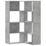 Estantería esquina 4 niveles madera gris hormigón 85x85x140 cm en Librerías y estanterías | Comprar online en Foru.es