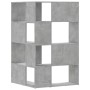 Estantería esquina 4 niveles madera gris hormigón 85x85x140 cm en Librerías y estanterías | Comprar online en Foru.es