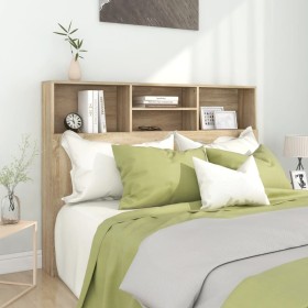 Mueble cabecero color roble Sonoma 140x19x103,5 cm de vidaXL, Cabeceros y pies de cama - Ref: Foro24-811865, Precio: 66,97 €,...