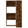 Estantería esquina 4 niveles madera roble ahumado 85x85x140 cm en Librerías y estanterías | Comprar online en Foru.es