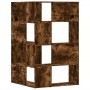 Estantería esquina 4 niveles madera roble ahumado 85x85x140 cm en Librerías y estanterías | Comprar online en Foru.es
