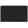 Armario de pared madera contrachapada negro 60x36,5x35 cm de vidaXL, Taquillas y armarios de almacenamiento - Ref: Foro24-812...