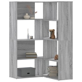 Estantería de esquina 4 niveles madera gris Sonoma 85x85x140 cm en Librerías y estanterías | Comprar online en Foru.es