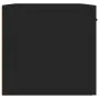 Armario de pared madera contrachapada negro 60x36,5x35 cm de vidaXL, Taquillas y armarios de almacenamiento - Ref: Foro24-812...