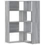 Estantería de esquina 4 niveles madera gris Sonoma 85x85x140 cm en Librerías y estanterías | Comprar online en Foru.es
