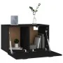Armario de pared madera contrachapada negro 60x36,5x35 cm de vidaXL, Taquillas y armarios de almacenamiento - Ref: Foro24-812...