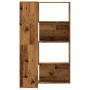 Estantería de esquina 4 niveles madera envejecida 85x85x140 cm en Librerías y estanterías | Comprar online en Foru.es