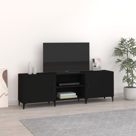 Mueble para TV madera de ingeniería negro 150x30x50 cm de vidaXL, Muebles TV - Ref: Foro24-812628, Precio: 136,85 €, Descuent...