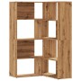 Estantería esquina 4 niveles madera roble artisan 85x85x140 cm en Librerías y estanterías | Comprar online en Foru.es
