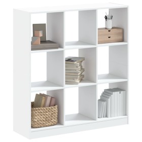 Estantería de madera de ingeniería blanca 102x32x108 cm en Librerías y estanterías | Comprar online en Foru.es