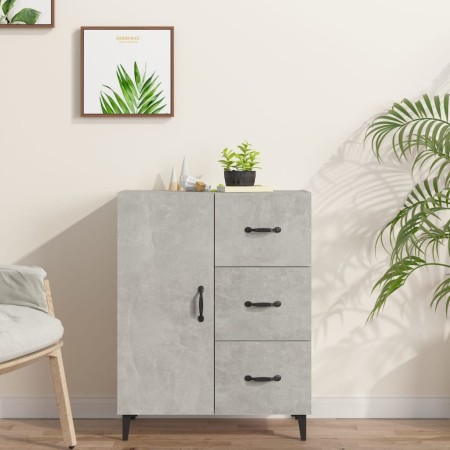 Aparador de madera de ingeniería gris hormigón 69,5x34x90 cm de vidaXL, Aparadores - Ref: Foro24-812181, Precio: 88,38 €, Des...