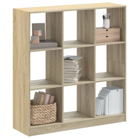 Estantería de madera de ingeniería roble Sonoma 102x32x108 cm en Librerías y estanterías | Comprar online en Foru.es