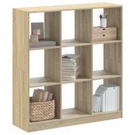 Estantería de madera de ingeniería roble Sonoma 102x32x108 cm en Librerías y estanterías | Comprar online en Foru.es