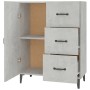 Aparador de madera de ingeniería gris hormigón 69,5x34x90 cm de vidaXL, Aparadores - Ref: Foro24-812181, Precio: 88,38 €, Des...