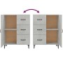 Aparador de madera de ingeniería gris hormigón 69,5x34x90 cm de vidaXL, Aparadores - Ref: Foro24-812181, Precio: 88,38 €, Des...