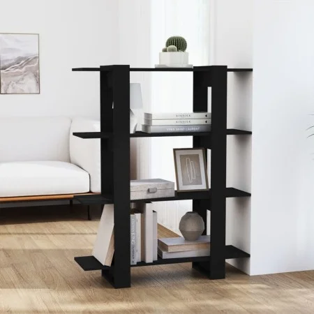 Estantería/divisor de espacios negro 100x30x123,5 cm de vidaXL, Librerías y estanterías - Ref: Foro24-811539, Precio: 61,01 €...