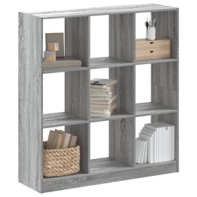 Estantería madera de ingeniería gris Sonoma 102x32x108 cm en Librerías y estanterías | Comprar online en Foru.es