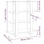 Estantería/divisor de espacios negro 100x30x123,5 cm de vidaXL, Librerías y estanterías - Ref: Foro24-811539, Precio: 61,01 €...