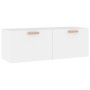 Armario de pared madera contrachapada blanco 100x36,5x35 cm de vidaXL, Taquillas y armarios de almacenamiento - Ref: Foro24-8...