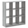 Estantería madera de ingeniería gris Sonoma 102x32x108 cm en Librerías y estanterías | Comprar online en Foru.es