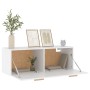 Armario de pared madera contrachapada blanco 100x36,5x35 cm de vidaXL, Taquillas y armarios de almacenamiento - Ref: Foro24-8...