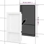 Shower niche with 2 glossy white compartments 41x51x10 cm by vidaXL, Shower walls and screens - Ref: Foro24-151398, Price: 10...