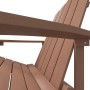 Silla de jardín Adirondack HDPE marrón de vidaXL, Sillas de jardín - Ref: Foro24-318639, Precio: 164,31 €, Descuento: %