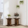 Soportes para plantas 2 uds madera roble ahumado 30x30x40 cm en Soportes para macetas | Comprar online en Foru.es