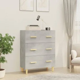 Concrete gray plywood sideboard 70x34x90 cm by vidaXL, Sideboards - Ref: Foro24-812154, Price: 60,19 €, Discount: %