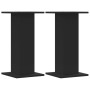 Soportes de plantas 2 uds madera ingeniería negro 30x30x60 cm en Soportes para macetas | Comprar online en Foru.es