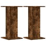 Soportes de plantas 2 uds madera roble ahumado 30x30x60 cm en Soportes para macetas | Comprar online en Foru.es