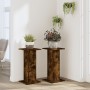 Soportes de plantas 2 uds madera roble ahumado 30x30x60 cm en Soportes para macetas | Comprar online en Foru.es