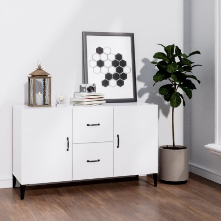 Aparador de madera de ingeniería blanco brillante 100x36x60 cm de vidaXL, Aparadores - Ref: Foro24-812525, Precio: 96,01 €, D...