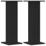 Soportes de plantas 2 uds madera ingeniería negro 30x30x80 cm en Soportes para macetas | Comprar online en Foru.es