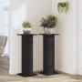 Soportes de plantas 2 uds madera ingeniería negro 30x30x80 cm en Soportes para macetas | Comprar online en Foru.es
