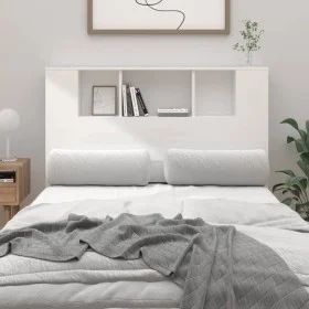 Mueble cabecero blanco brillante 120x18,5x102,5 cm de vidaXL, Cabeceros y pies de cama - Ref: Foro24-811922, Precio: 63,03 €,...