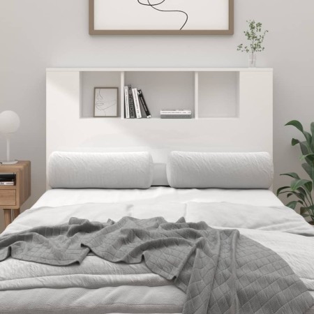 Mueble cabecero blanco brillante 120x18,5x102,5 cm de vidaXL, Cabeceros y pies de cama - Ref: Foro24-811922, Precio: 63,82 €,...