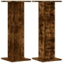 Soportes para plantas 2 uds madera roble ahumado 30x30x80 cm en Soportes para macetas | Comprar online en Foru.es