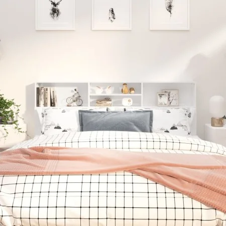 Mueble cabecero blanco brillante 180x19x103,5 cm de vidaXL, Cabeceros y pies de cama - Ref: Foro24-811886, Precio: 67,01 €, D...