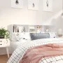 Mueble cabecero blanco brillante 180x19x103,5 cm de vidaXL, Cabeceros y pies de cama - Ref: Foro24-811886, Precio: 67,01 €, D...