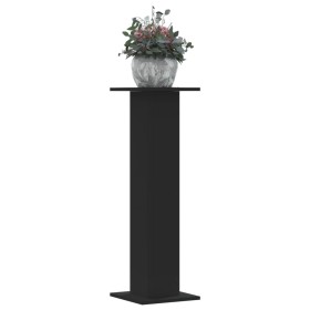 Soportes de plantas 2 uds madera ingeniería negro 30x30x95 cm en Soportes para macetas | Comprar online en Foru.es