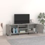 Mueble de TV madera de ingeniería gris hormigón 150x30x50 cm de vidaXL, Muebles TV - Ref: Foro24-812631, Precio: 82,22 €, Des...