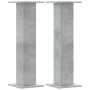 Soportes para plantas 2 uds madera gris hormigón 30x30x95 cm en Soportes para macetas | Comprar online en Foru.es
