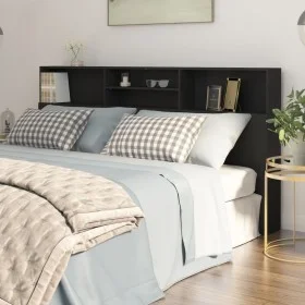 Black headboard furniture 200x19x103.5 cm by vidaXL, Headboards and footboards - Ref: Foro24-811890, Price: 76,13 €, Discount: %