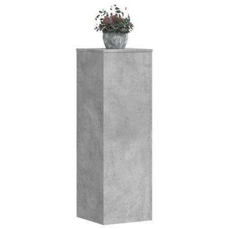 Soportes para plantas 2 uds madera gris hormigón 33x33x100 cm en Soportes para macetas | Comprar online en Foru.es